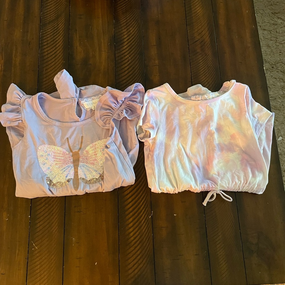 Bundle of 2 Btween Girls Rompers Pink Purple Size 6